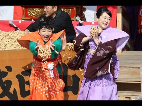 まんぷくの安藤サクラ 松坂慶子と一緒に「福は内」大阪・成田山