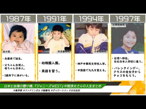 日本と台湾の懸け橋、『ジャニーズWEST』中間淳太さんの人生まとめ(2021年度版)