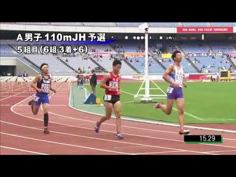 男子A 110mJH 予選5組第45回 ジュニアオリンピック