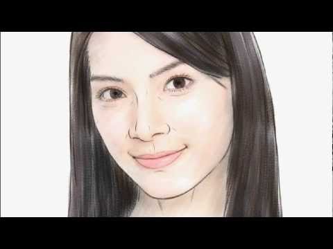 Drawing of AKB48 秋元才加 - 似顔絵の描き方