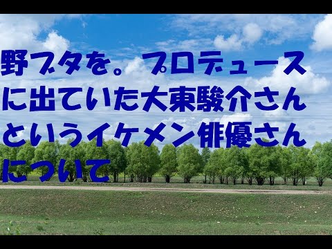 野ブタを。プロデュースに出ていた大東駿介さんについて