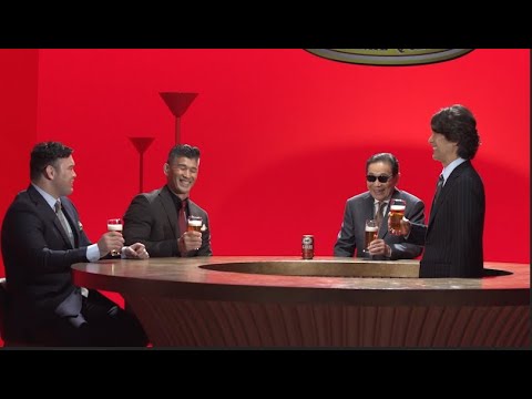 柔道選手 ウルフ・アロン、恩師の井上康生とぎこちない乾杯?初のCM出演で美味しい笑顔 『本麒麟』新CM「あなたの最高の一杯になる」篇