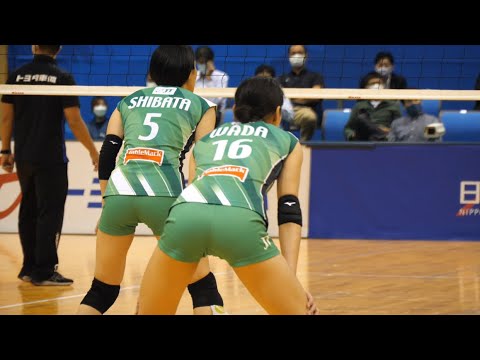【女子バレー開幕戦】和田由紀子 西崎愛菜 第4セット トヨタ車体クインシーズvsJTマーヴェラス 20211016