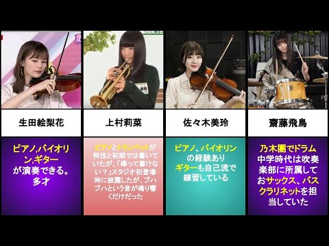 【乃木坂46】坂道グループで楽器が弾けるメンバー達をまとめたら多才すぎた【櫻坂46】【日向坂46】【卒業メンバー含む】