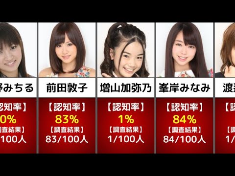 【AKB48】100人に聞いたメンバーの知名度が国民的すぎた【1期生編】【乃木坂のライバル】