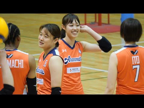 【女子バレー】菅原里奈 アランマーレ 試合前練習風景 2021V・SUMMER LEAGUE 20210626