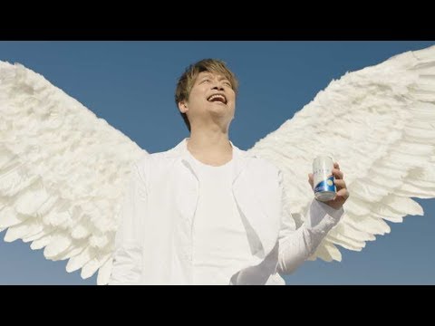 稲垣吾郎&香取慎吾の背中に広がる大きな白い翼/サントリー オールフリーCM30秒