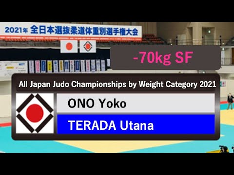 2021年全日本選抜ㅣ 70kg 準決勝戦 SF 大野陽子 ONO 寺田宇多菜 TERADA