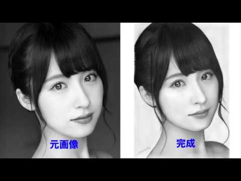 衛藤美彩 鉛筆画、元画像との比較