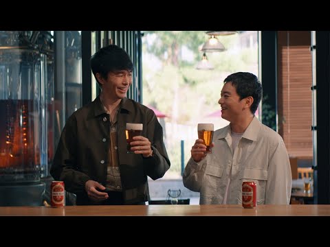 長谷川博己、染谷将太に「殿!」(CM キリンビール スプリングバレー/長谷川博己 染谷将太)