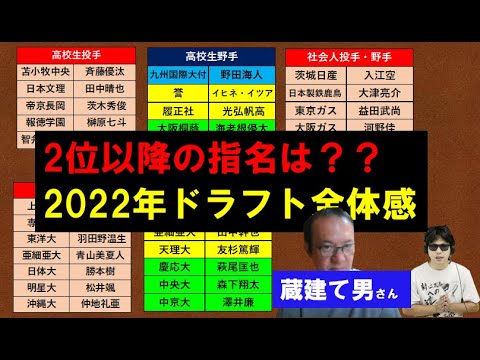 2022年ドラフト2位以降全体感を話してもらう回【蔵建て男さん2/5】