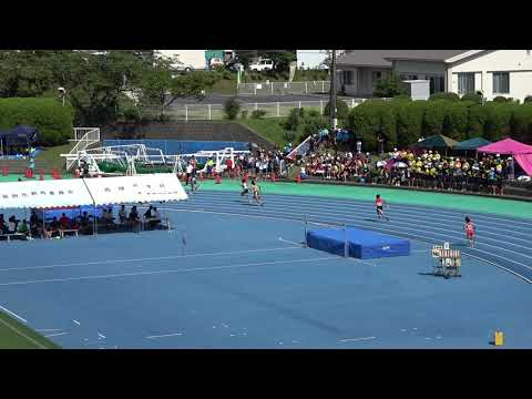 20180723091059県中学総体共女4×100mR予選3組 西
