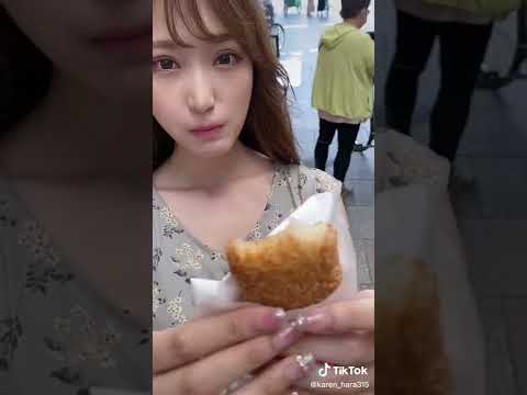 NMB48 原かれん piro piro かれんたん 大阪天神橋筋商店街グルメ🐵♡コロッケ中村屋 2022.07.24