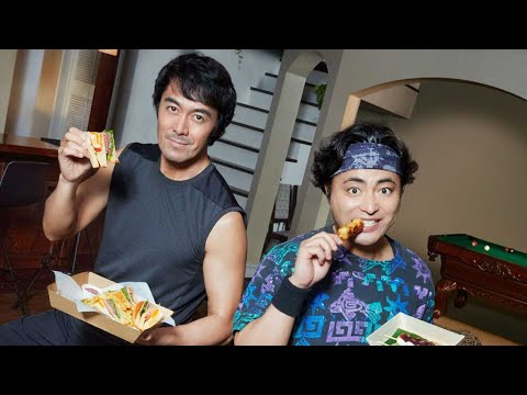 阿部寛&山田孝之が初共演、仲良く筋トレ (CM/阿部寛 山田孝之)