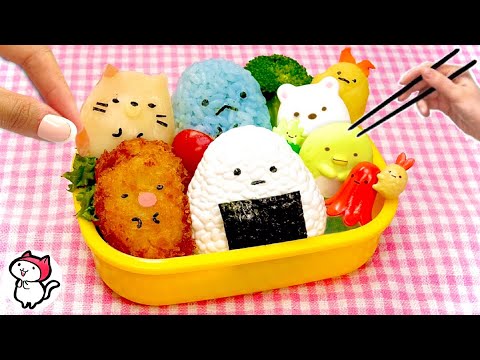 【すみっこぐらしのキャラ弁当料理❤️】リーメントみたいな簡単可愛いお弁当をキッチンでリアルおままごと!作り方を紹介❤︎たまごMammy