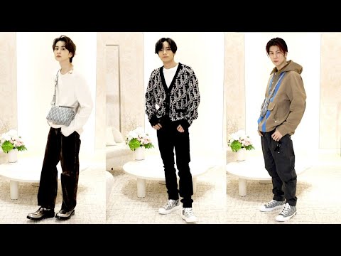 【ファッション】THE RAMPAGE川村壱馬&吉野北人&長谷川慎 「ハウス オブ ディオール ギンザ」オープニングプレビュー(川村壱馬 吉野北人 長谷川慎)