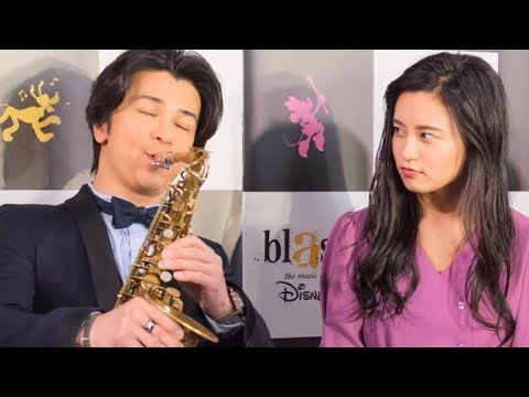小島瑠璃子、武田真治の筋肉&サックスに釘付け!?/パフォーマンスショー『ブラスト!:ミュージック・オブ・ディズニー』製作発表記者会見