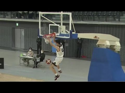 中学生の豪快ボースハンドダンク!オールラウンダー 川島悠翔(NLG INFINITY)(Jr.ウインターカップ2020-21)
