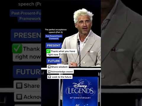 Patrick Dempsey — Acceptance Speech, Disney Legends, D23, Disenchanted — Public Speaking App