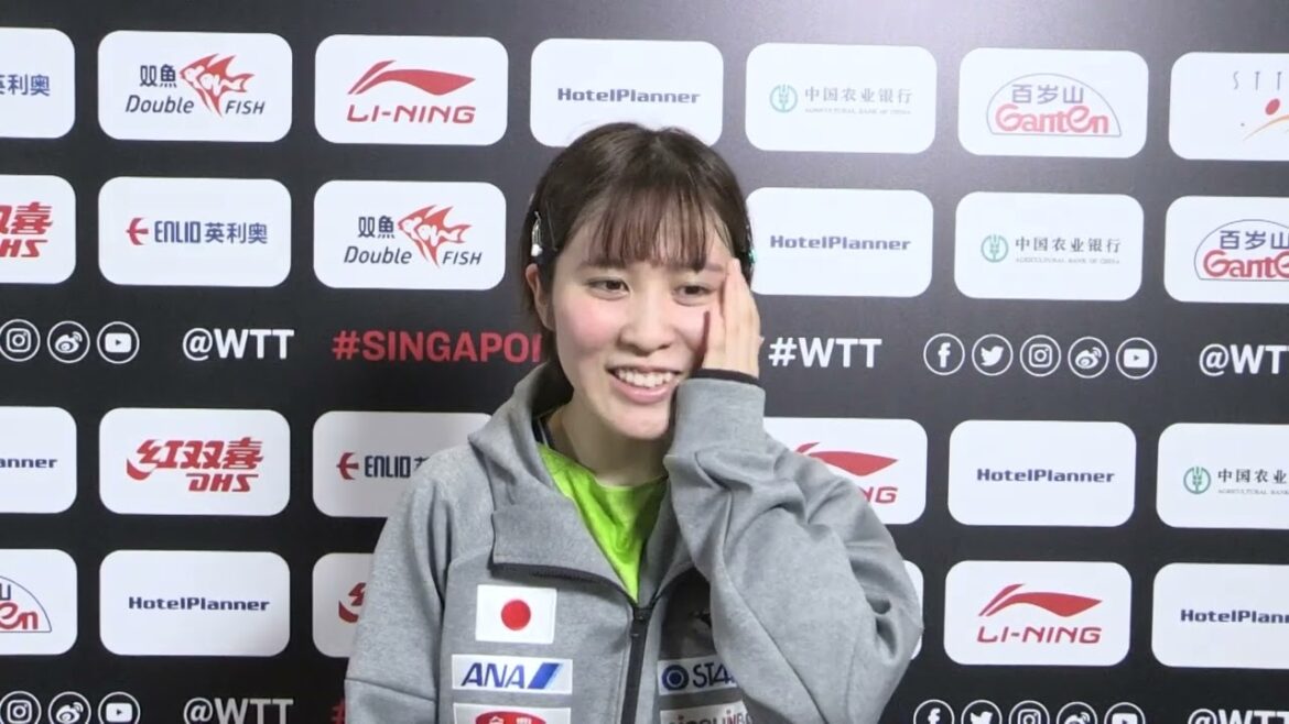 【インタビュー】平野美宇 ストレートで初戦突破「まずは、初戦突破できてよかった」|WTTシンガポールスマッシュ2023 女子シングルス
