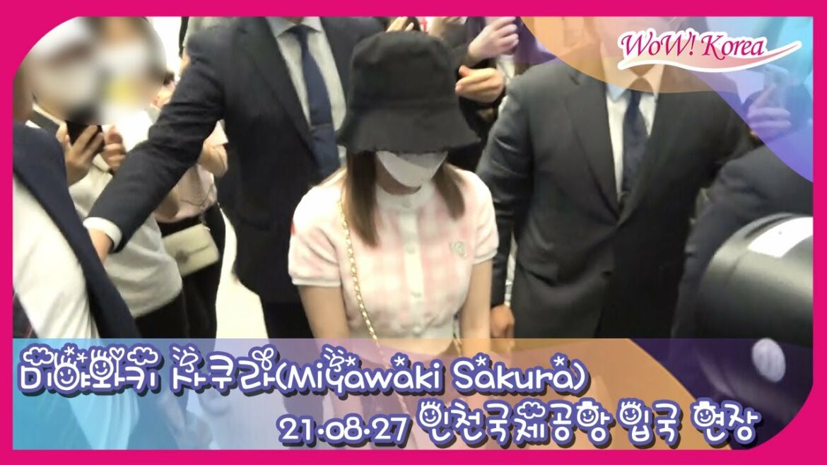 宮脇咲良、ハイブ系の警護員たちに警護されながら入国ゲートを出る…「クラが来ました~」