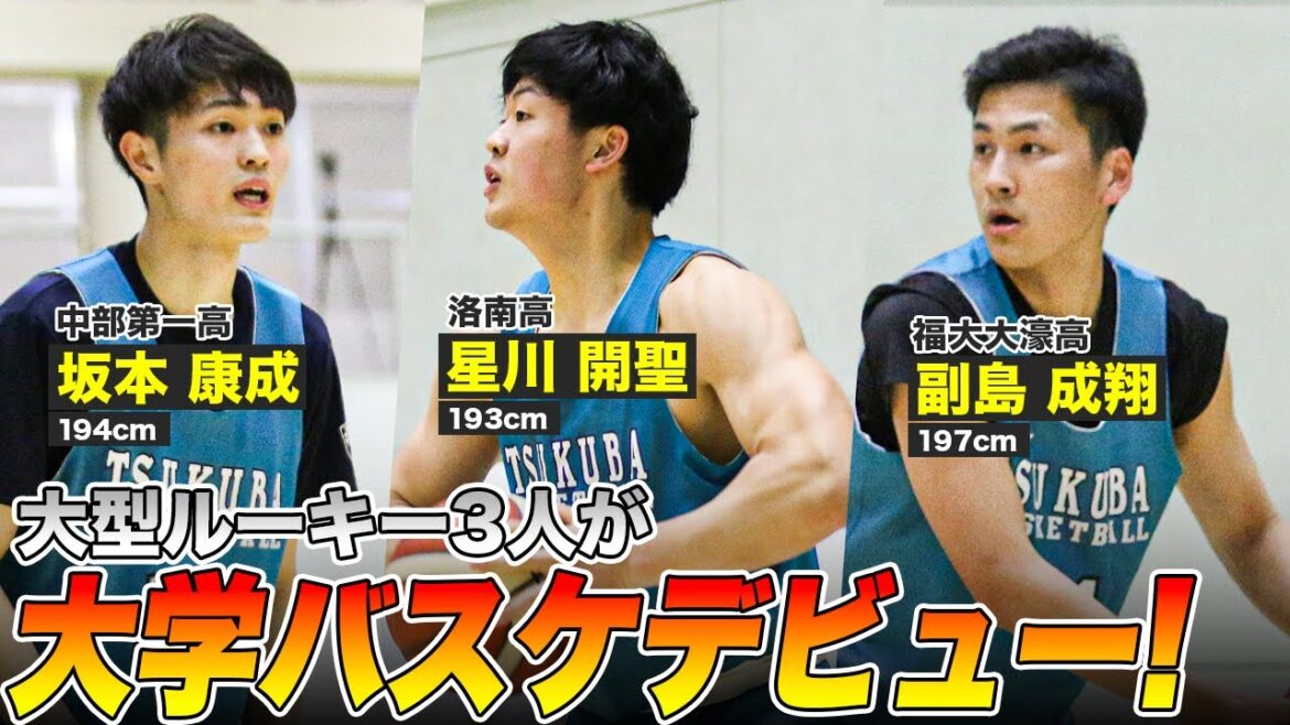 【バスケ】名門高校からやってきた大物ルーキー3人!筑波大学で早速プレータイムを掴む!|星川 開聖・副島 成翔・坂本 康成|KUキャンプ