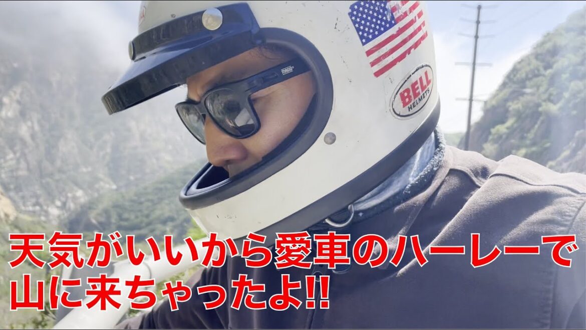 天気がいいから愛車のハーレーで山に来ちゃったよ!!
