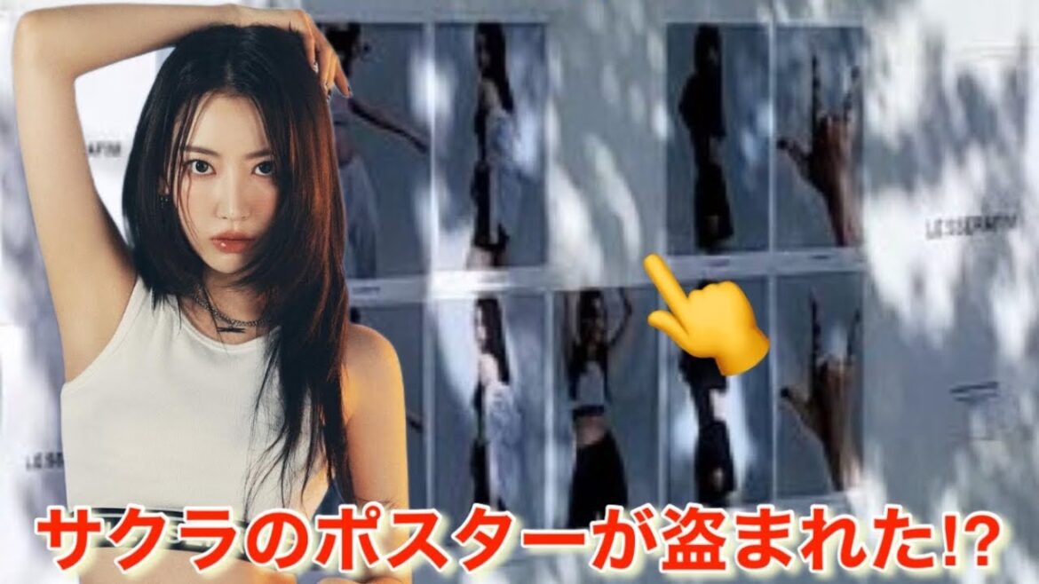【LE SSERAFIM】ルセラフィム 宮脇咲良のポスターが1枚消えて変に盛り上がるピオナ【2023 S/S POP UP/ポップアップストア】