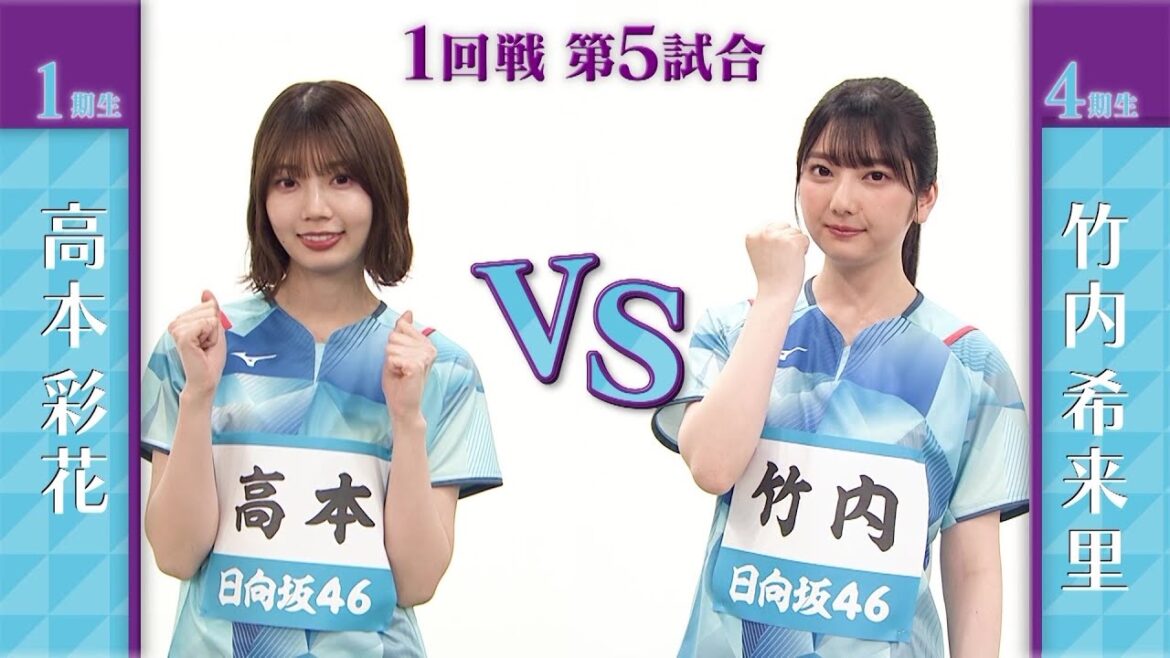 【1回戦】高本彩花 vs 竹内希来里|日向坂46卓球No.1選手権|世界卓球2023南アフリカ 5月21日(日)から連日生中継!