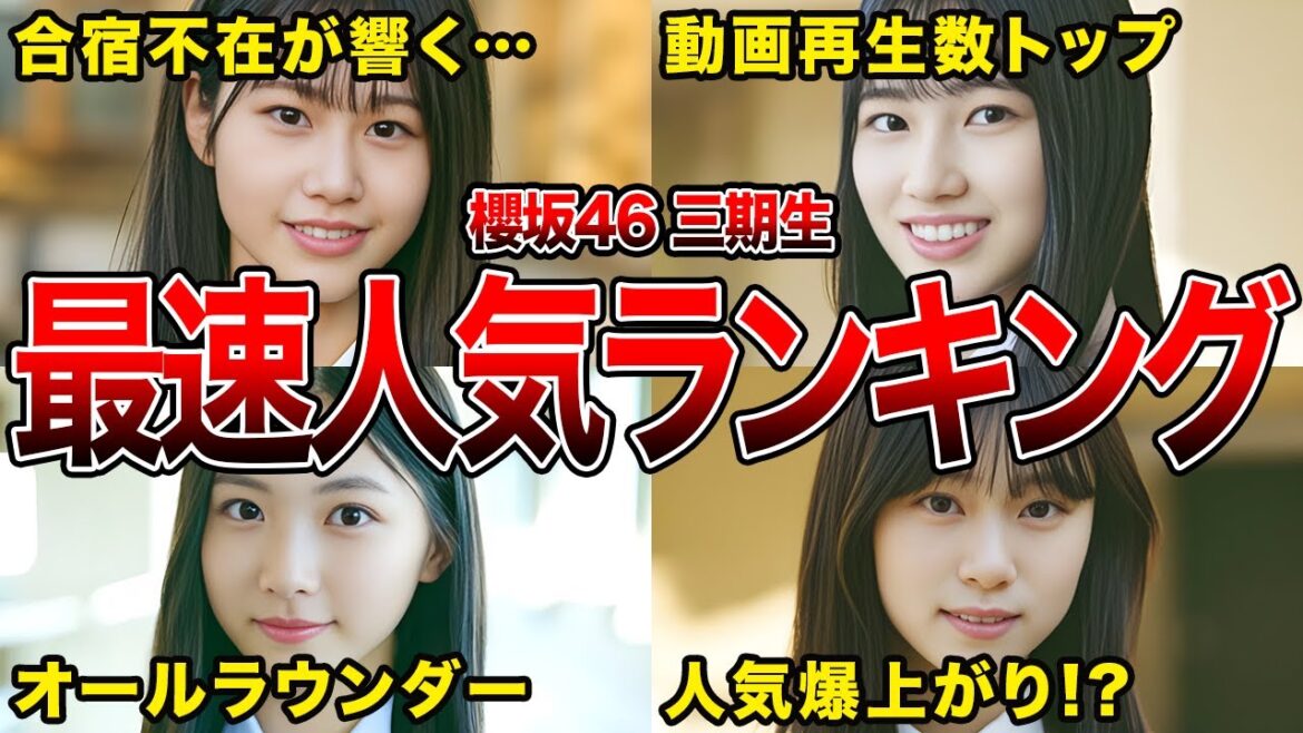 【どこよりも早い人気順】櫻坂46三期生の最初期人気ランキング