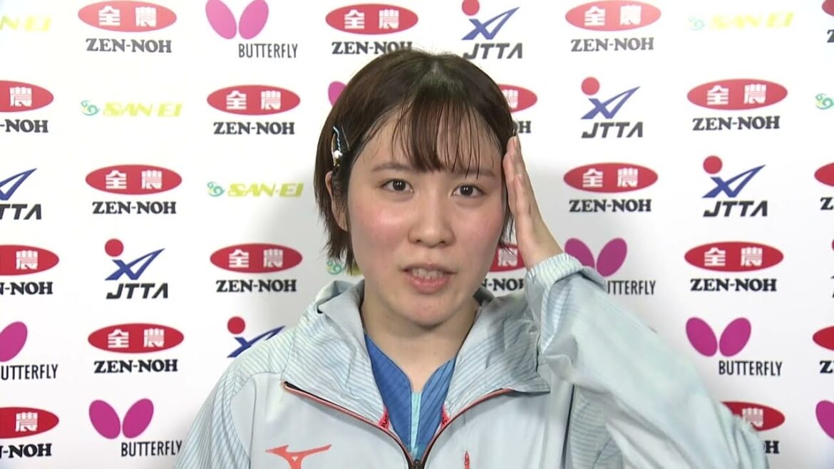 平野美宇 準々決勝敗退「切り替えてできるだけ良い順位で終えたい」試合後インタビュー|卓球 第4回パリ五輪日本代表選考会
