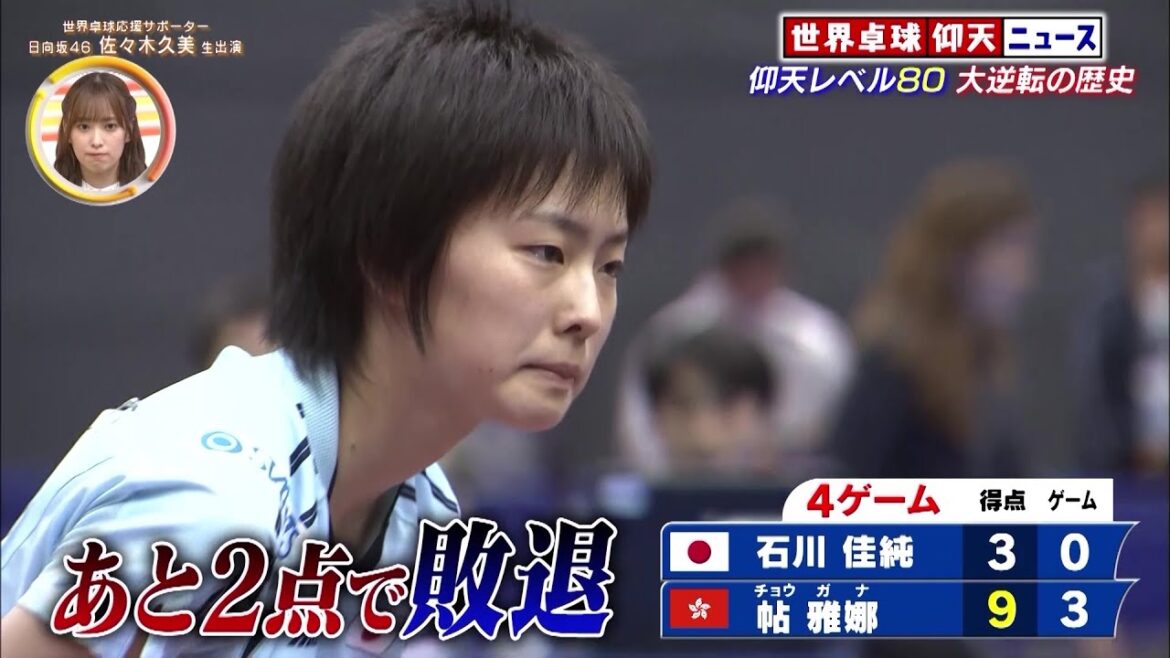 【仰天レベル80】石川佳純 0-3からの奇跡の大逆転勝利|“水谷隼が選ぶ” 世界卓球仰天ニュース