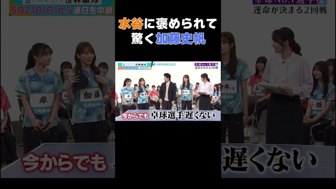 日向坂46 加藤史帆 水谷に褒められ驚く #shorts