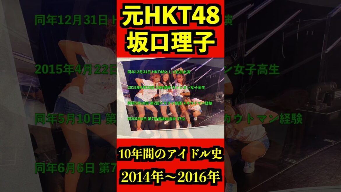 HKT48 元メンバー 坂口理子 アイドル史 2014~2016