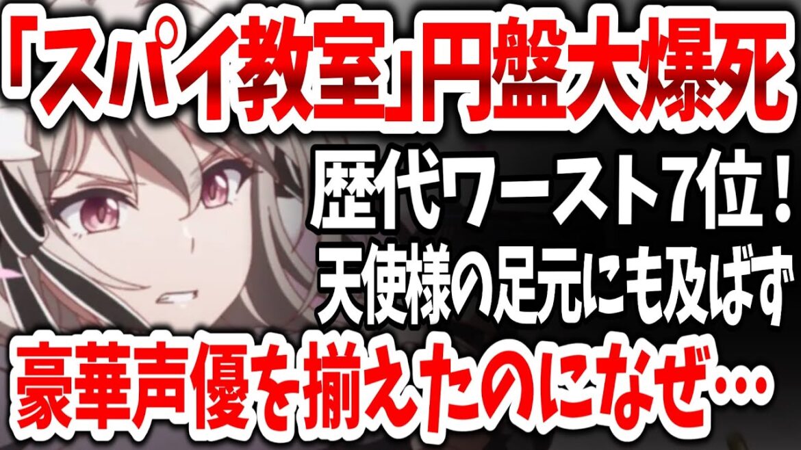 「スパイ教室」2クール目放映を前に円盤89枚の大爆死!一方「お隣の天使様」は5000枚超えの圧勝!【ネットの反応】