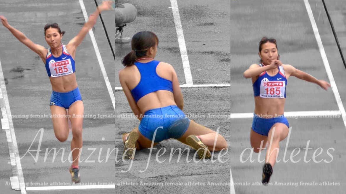 【4K】陸上女子|中村 紗華さん 順天堂大学 陸上界の二刀流エンジェルとしてメディアに取り上げられたことのある選手|女子三段跳|2022日本選手権|Women’s Athletics in Japan