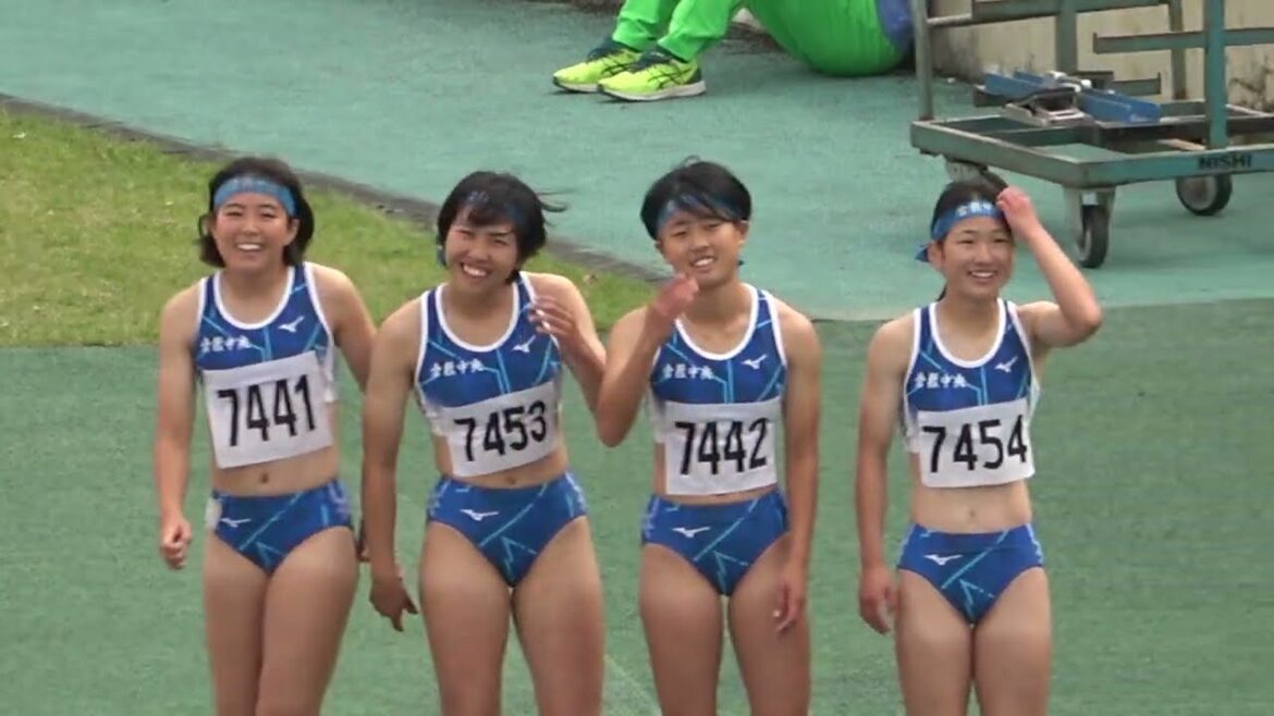 20230402135447M ・A・M・F・in MIYAZAKI女子4×400mRA決勝 倉敷中央:田邉 理桜(2)・石原 涼華(3)・岸田 美久(2)・平岡 優花(3)