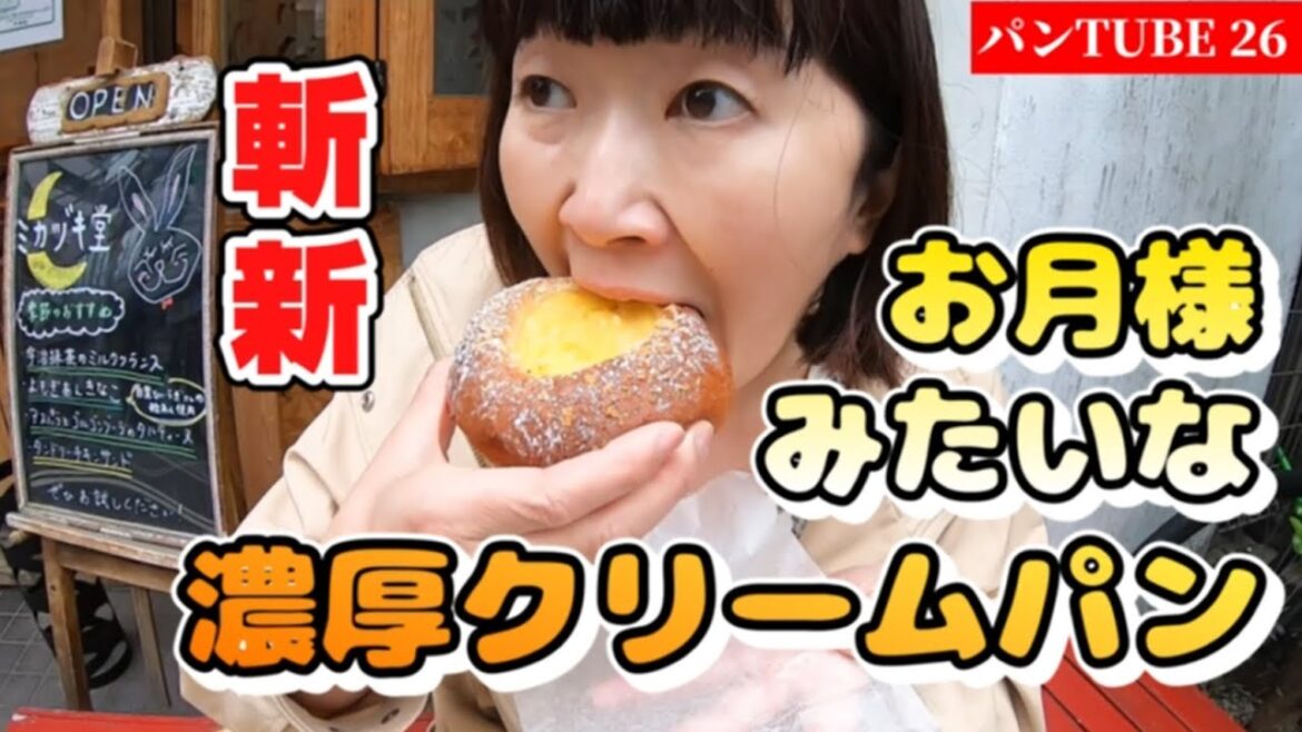 【パンTUBE】斬新!お月様みたいな濃厚クリームパン🥖