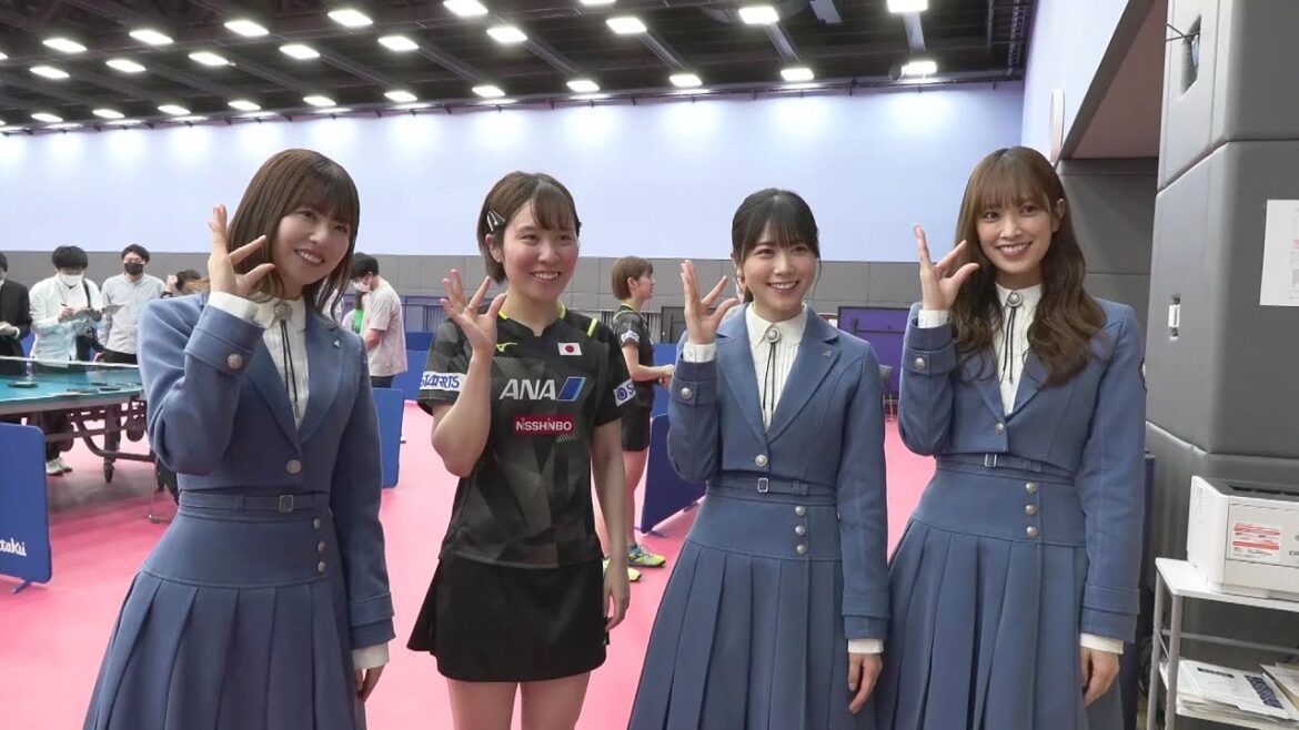 【日向坂46】公開練習に取材へ!アイドル大好き 平野美宇 × 佐々木久美 ・丹生明里・松田好花|世界卓球2023南アフリカ