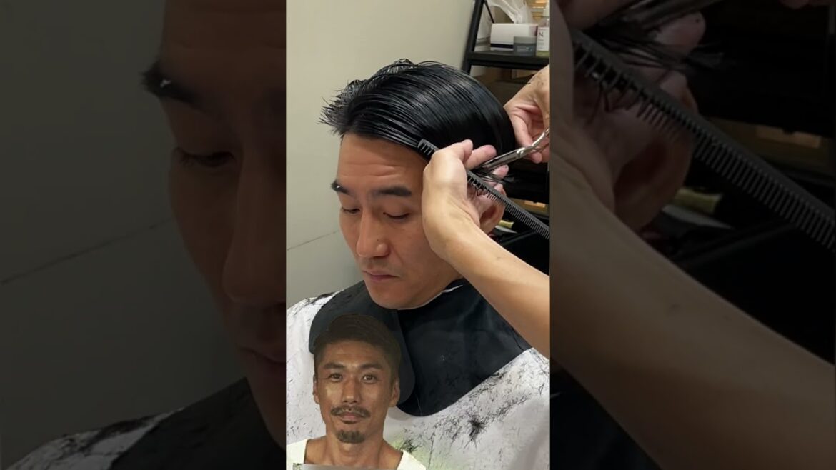 金子賢みたいな男らしい七三バーバースタイルにイメチェン✂︎