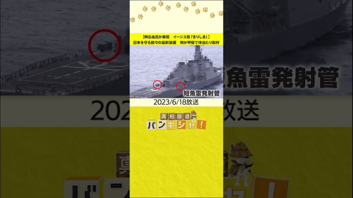 【桝&後呂が乗艦 イージス艦「きりしま」】日本を守る数々の最新装備 桝が甲板で体当たり取材