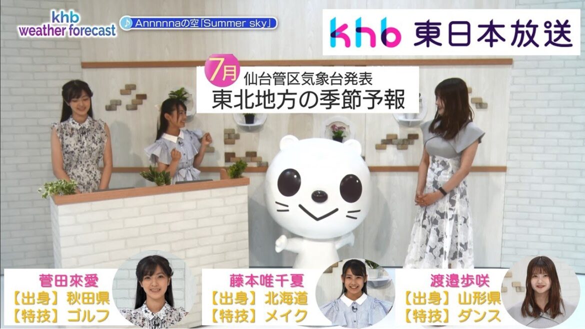 khb weather forecast 2023(7月)【khb発!新感覚お天気情報!】