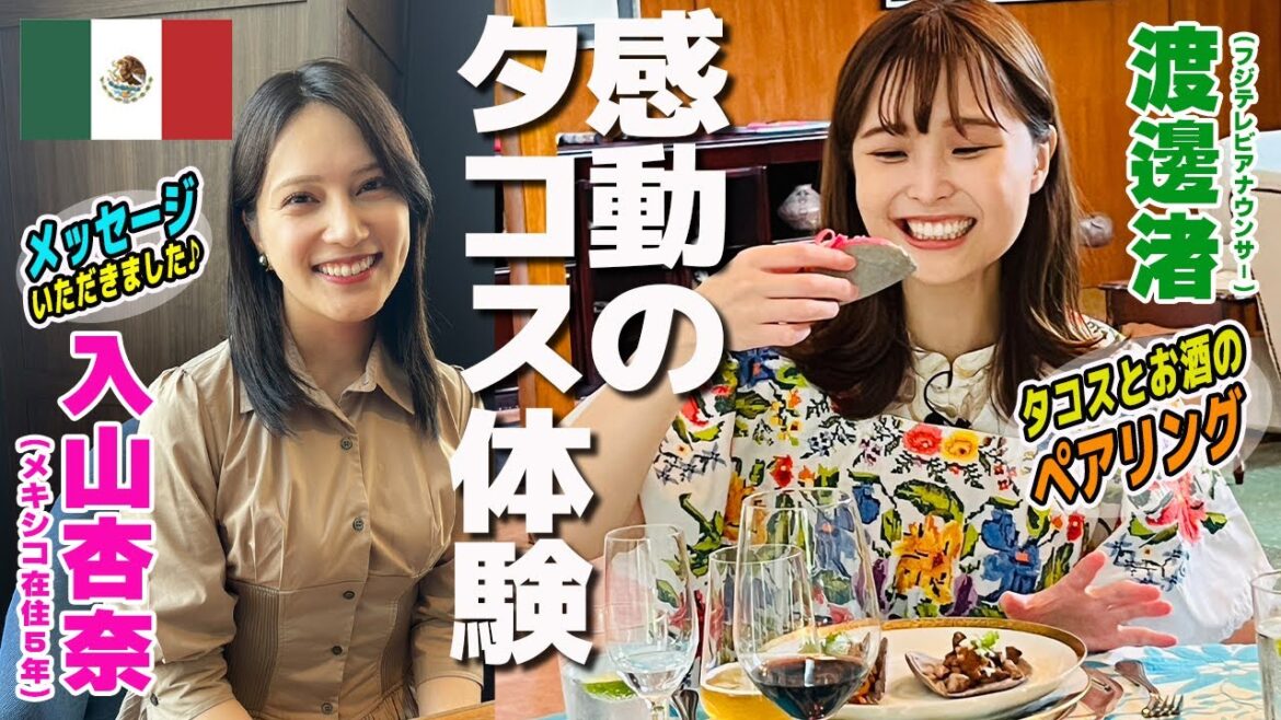 【渡邊渚】大使館シェフのタコス×メキシコのお酒🟰まちがいない❤️元AKB48入山杏奈さんWBC初登場!