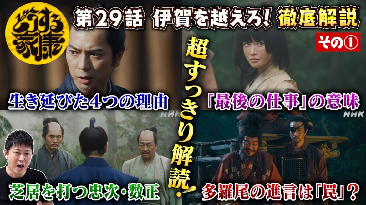 【どうする家康 29話 その①】松本潤さん・松本まりかさんの演技を読み解く/家康が伊賀越えを生き延びた4つの理由/大鼠のセリフ 真の意味/多羅尾の提案は罠だったのか?/現役俳優・檜尾健太が独自解説!