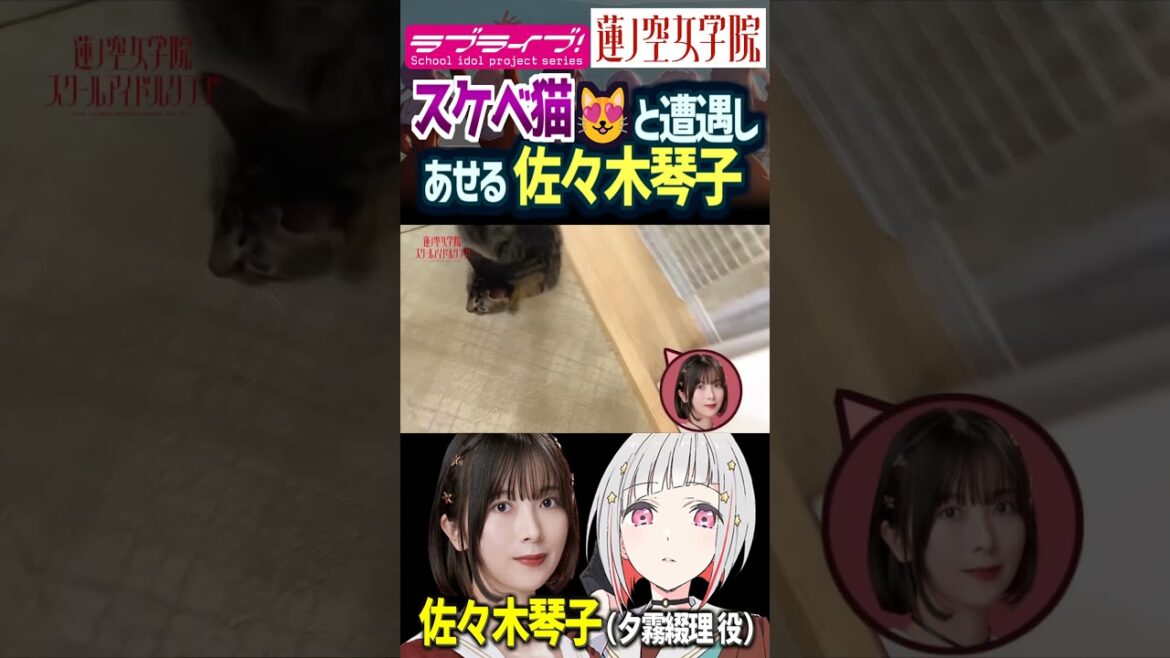 【蓮ノ空】スケベ猫に襲われる佐々木琴子(夕霧綴理 役)【Link! Like! ラブライブ!】#shorts 乃木坂46 aqours 虹ヶ咲 リンクラ Hasu no sora μ’s