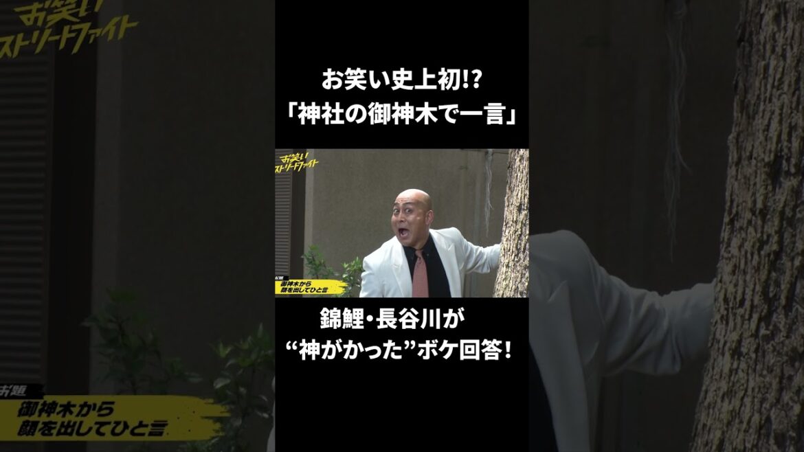 前代未聞の「神社の御神木ボケ⛩」で錦鯉・長谷川に笑いの神が降臨!『お笑いストリートファイト』8/9(水)よる11時〜ABEMAでスタート #shorts