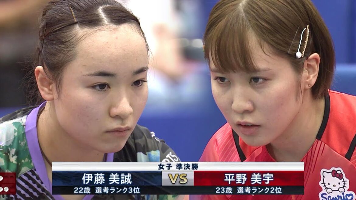 【日本語実況解説】伊藤美誠 vs 平野美宇 永遠のライバル 五輪代表をかけた大激闘!|第5回パリ五輪日本代表選考会 女子準決勝