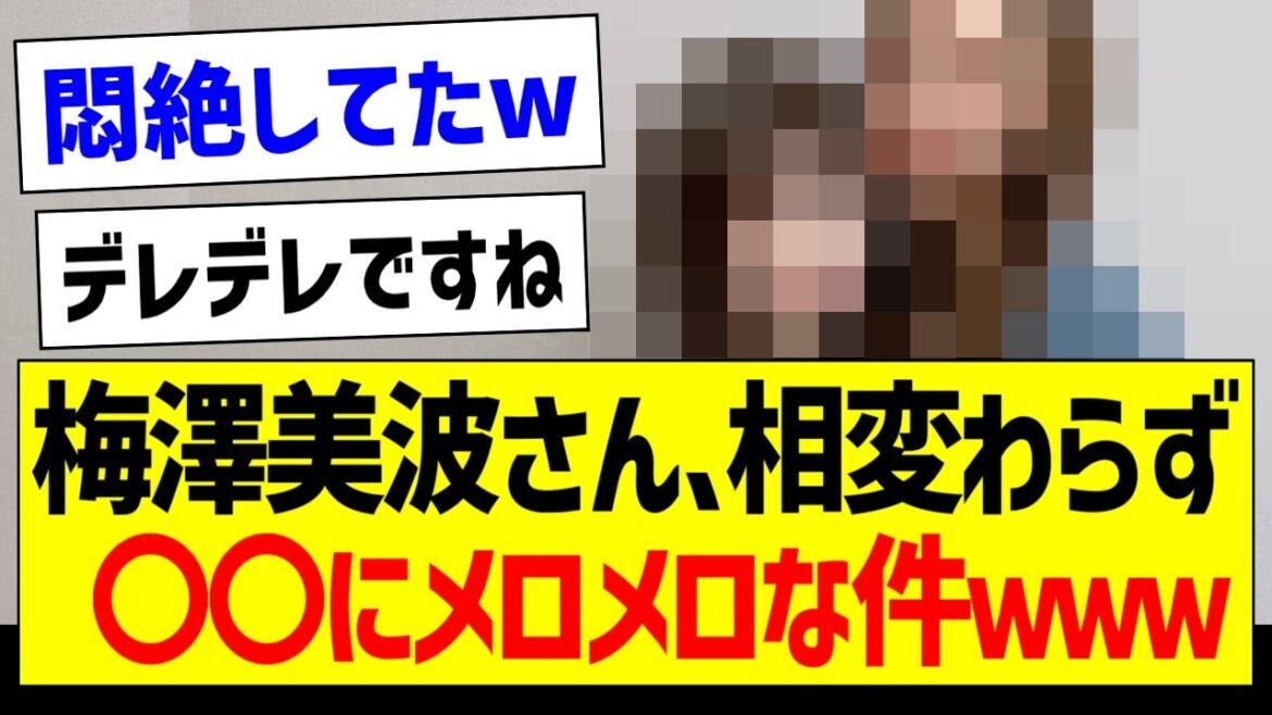 【朗報】梅澤美波さん、相変わらず〇〇にメロメロな件www【乃木坂46・坂道オタク反応集・梅澤美波】