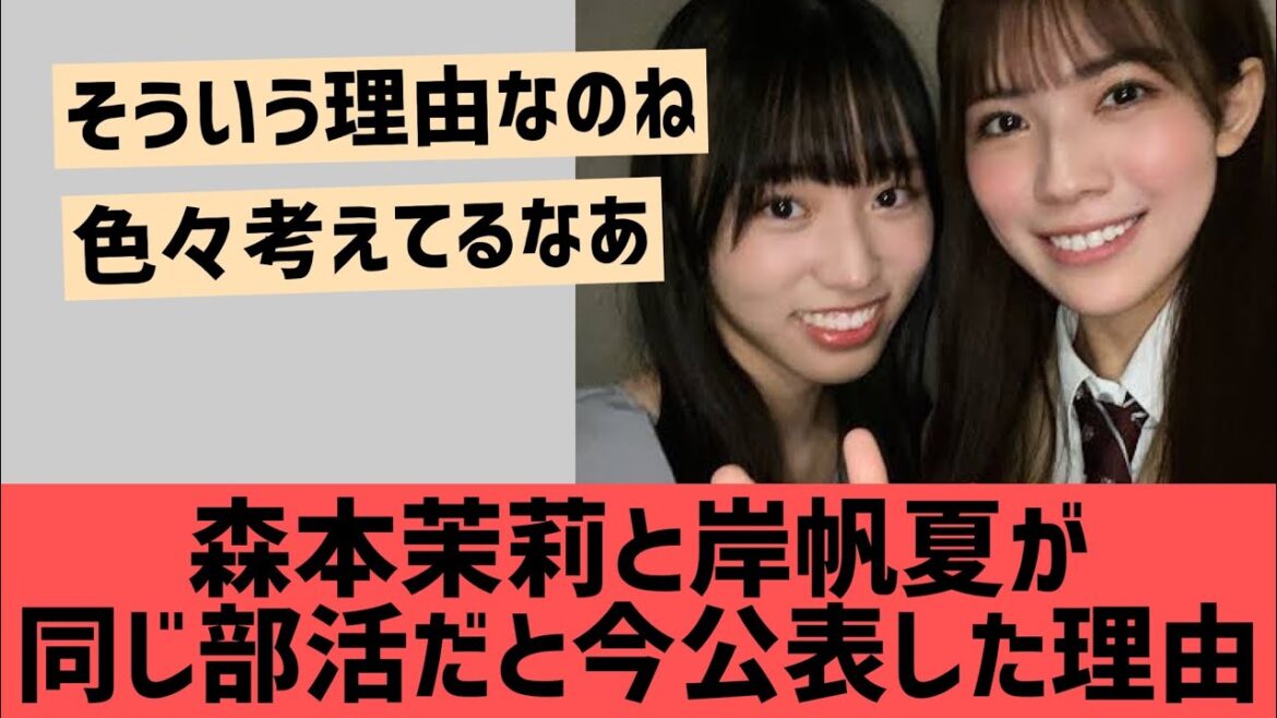 森本茉莉と岸帆夏が今になって公表した理由とは?【日向坂46】
