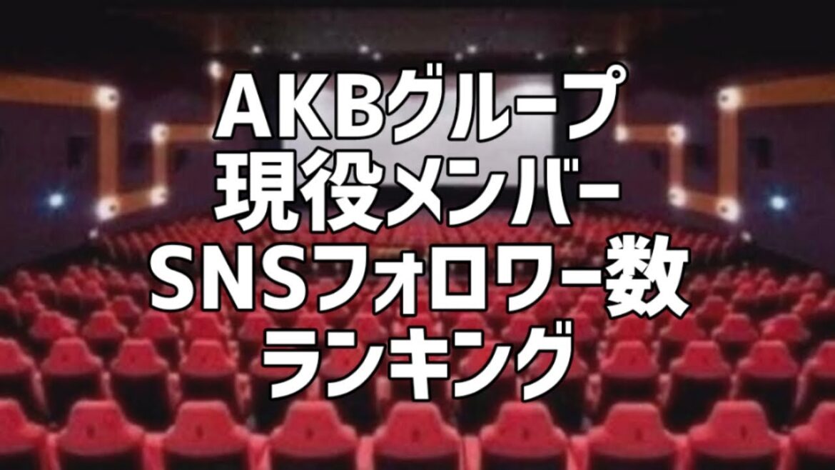 AKBグループ現役メンバーSNSフォロワー数ランキング